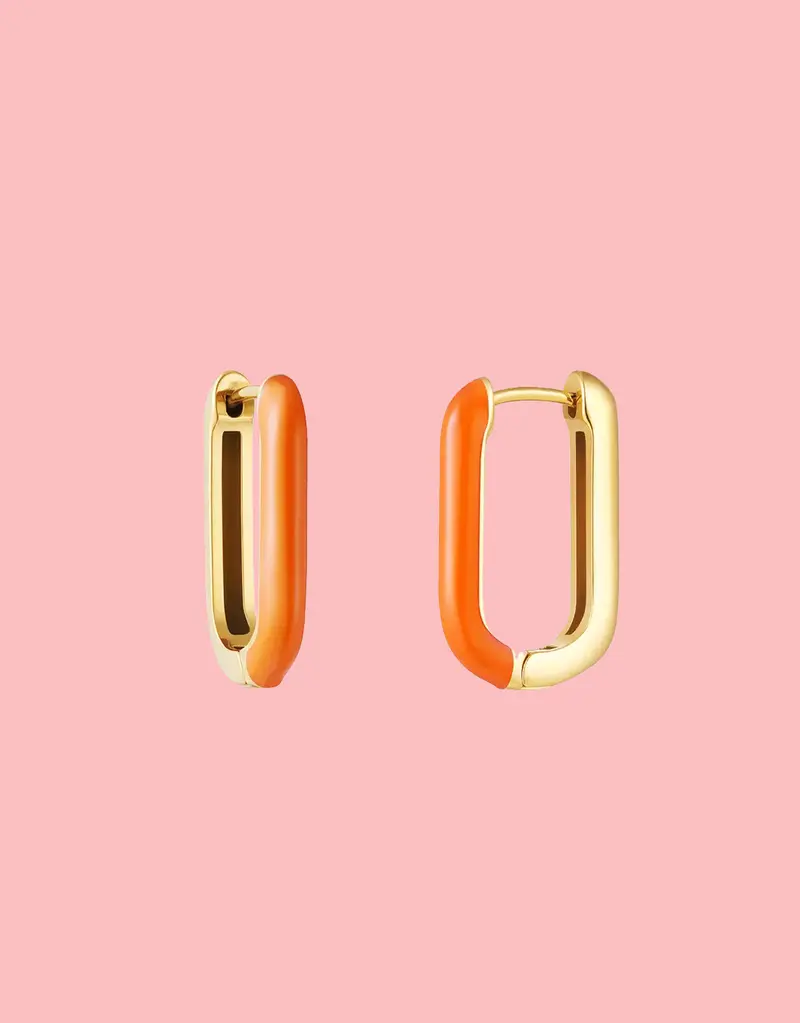 Colorful rectangle earrings
