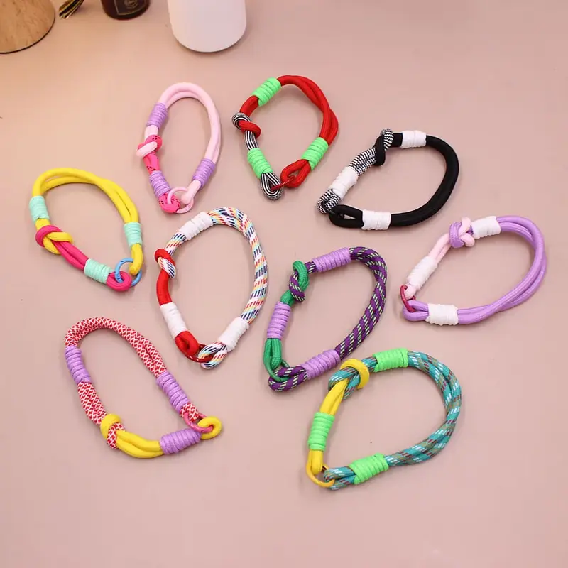 Colourful Braided Wrist Strap