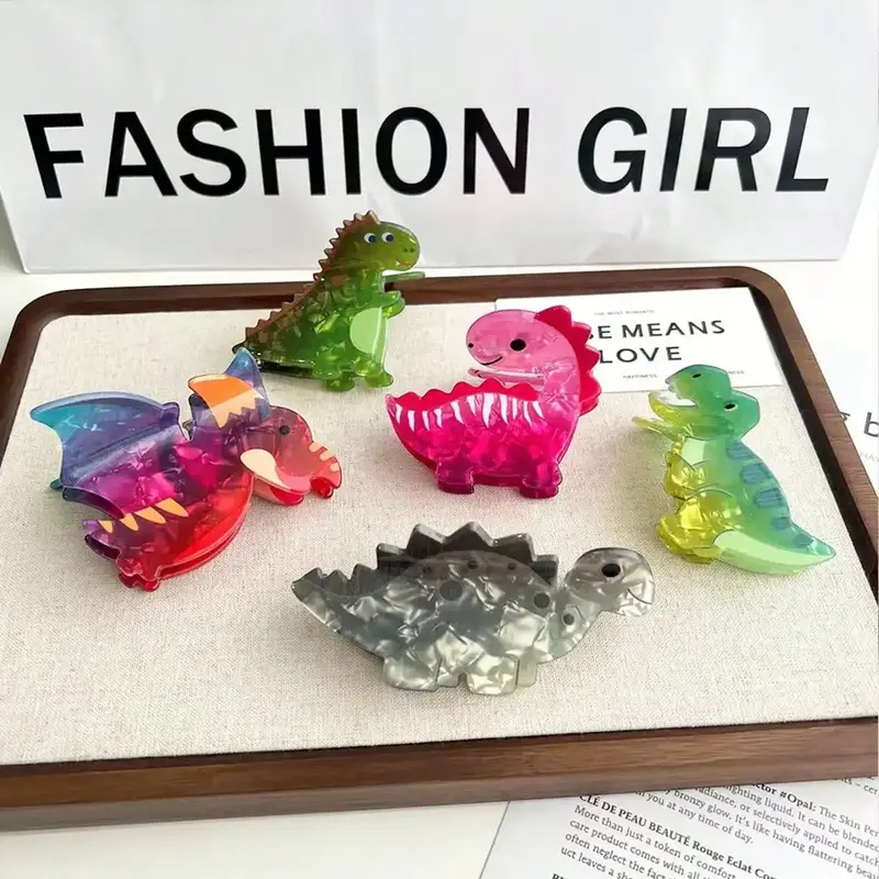 Colourful Dinosaur Hair Claw Clip