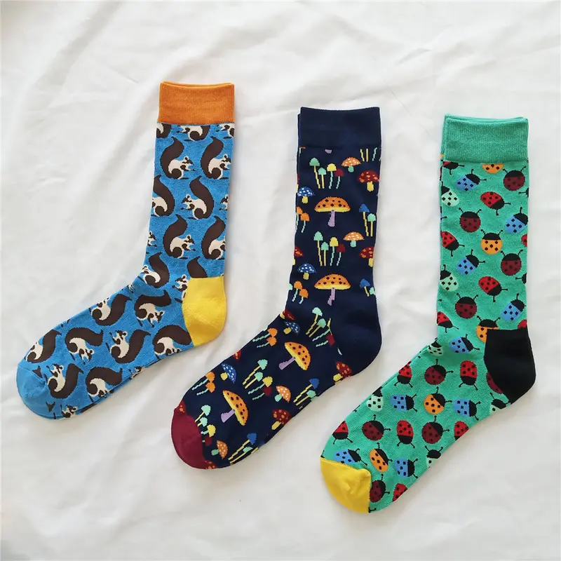 Colourful Forest Crew Socks (3 Designs)