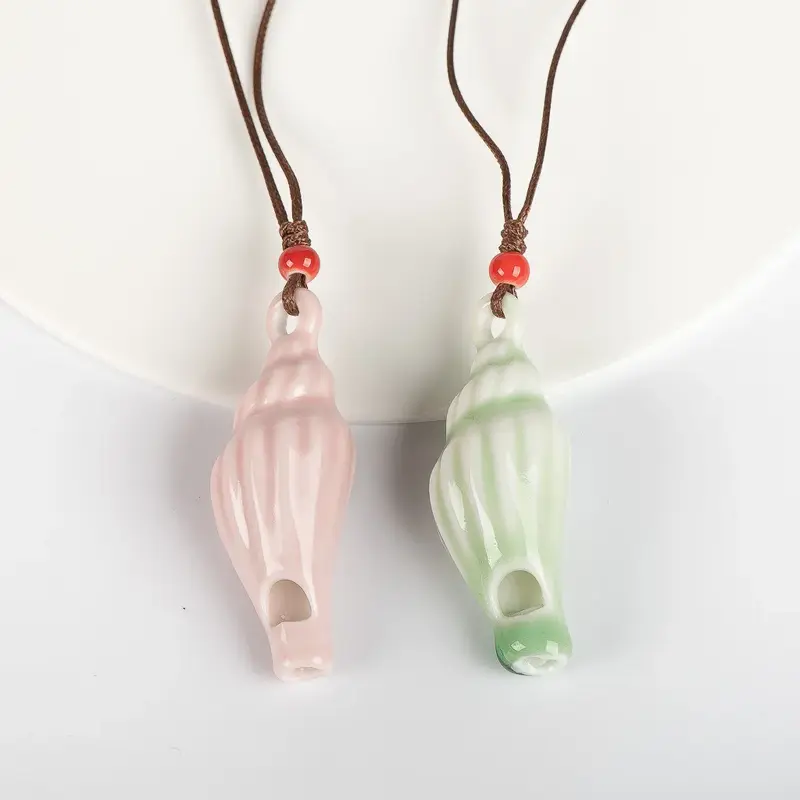 Conch Whistle Charm Necklace