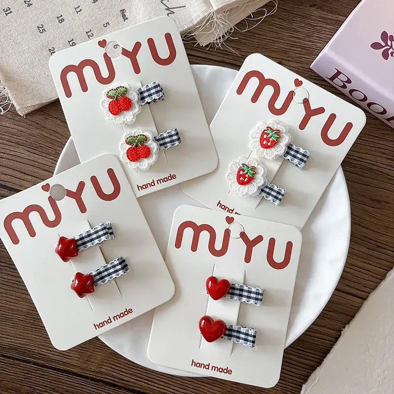 Cottagecore Fruit and Star Hair Clip Set