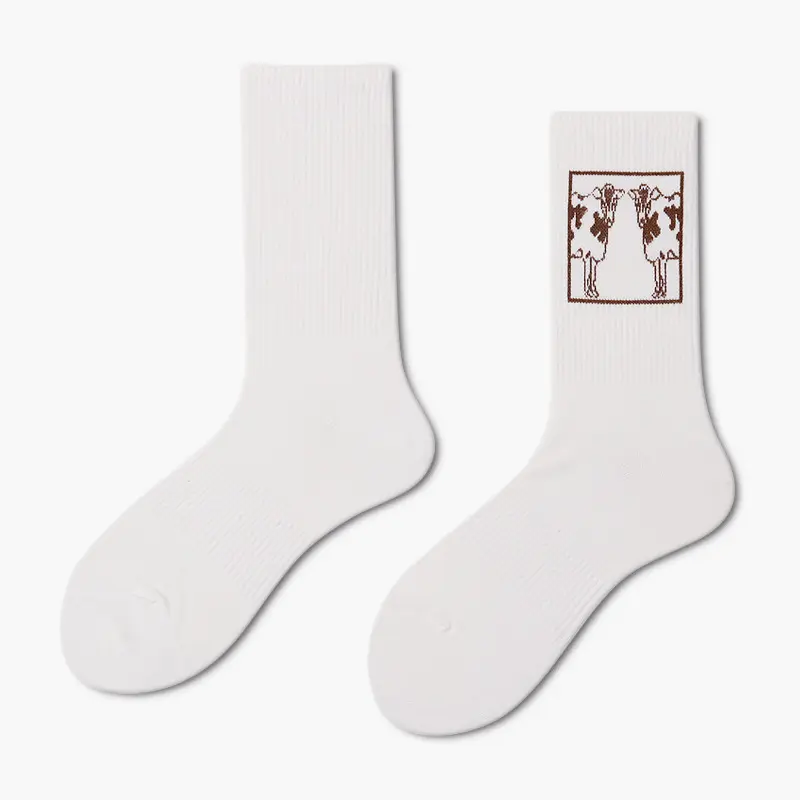 Cow Square Crew Socks