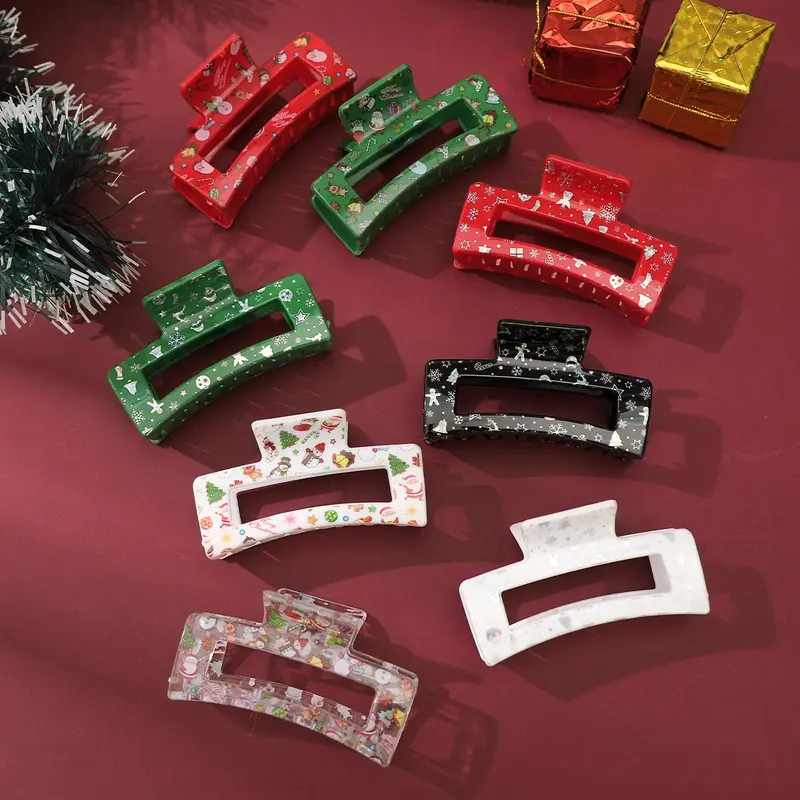 Cracking Christmas Acrylic Hair Claw Clip (8 Designs)