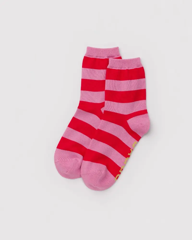 Crew Socks - Pink Stripe [PRE ORDER]
