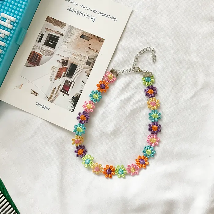 Crochet Flower Choker
