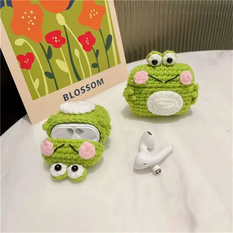 Crochet Frog AirPods Case Cover