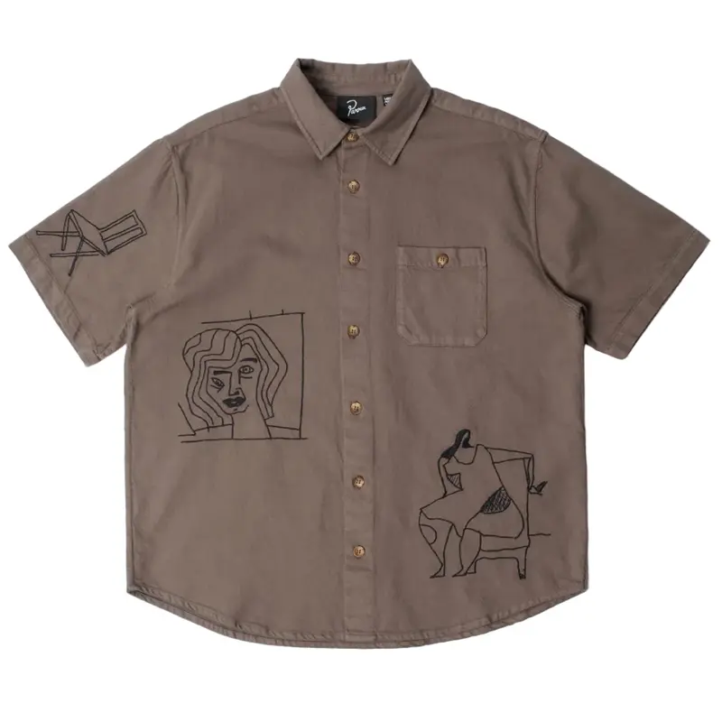 Crooked face short sleeve shirt
