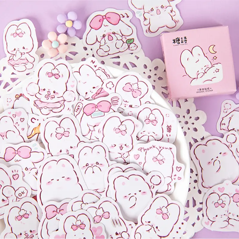 Cutie Bunny Sticker Set (45 Stickers)