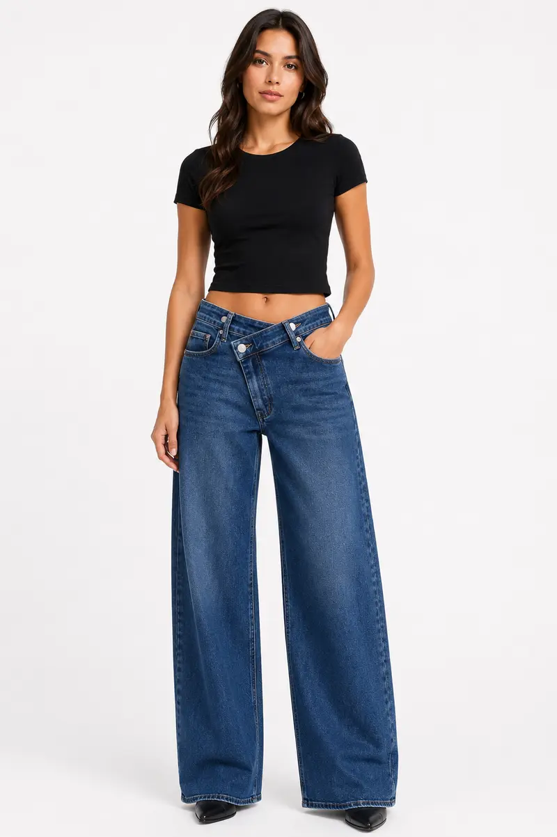 Dad fit jeans blauw