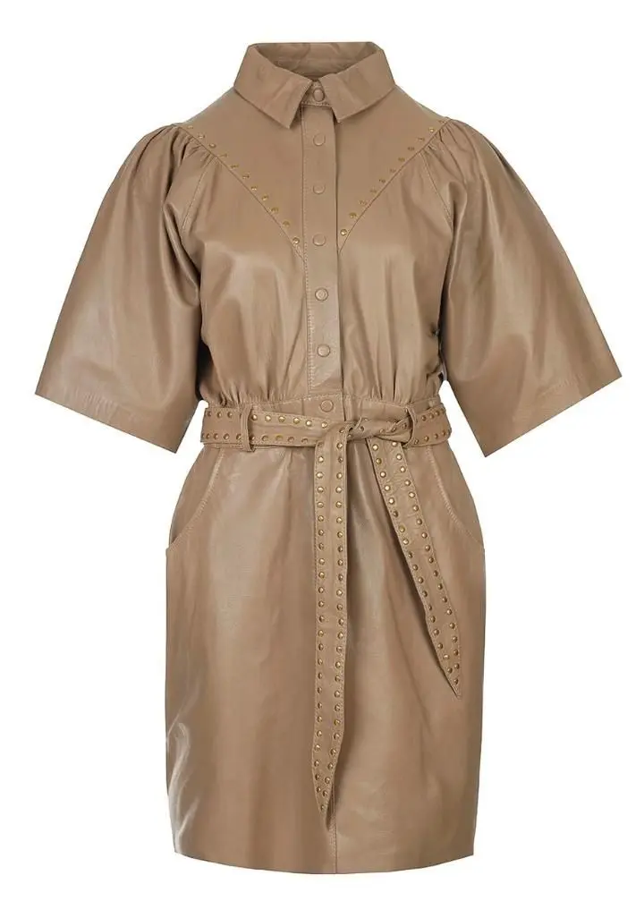 Daisy Dress leather studs en r