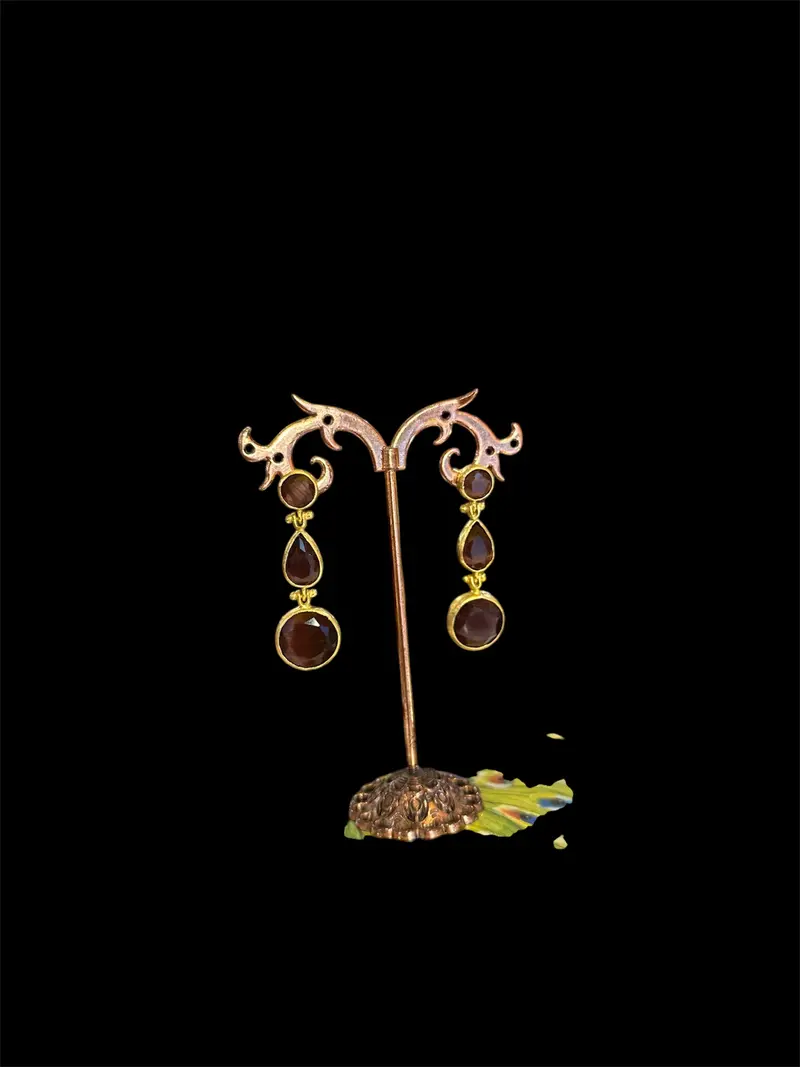 Dark brown earings