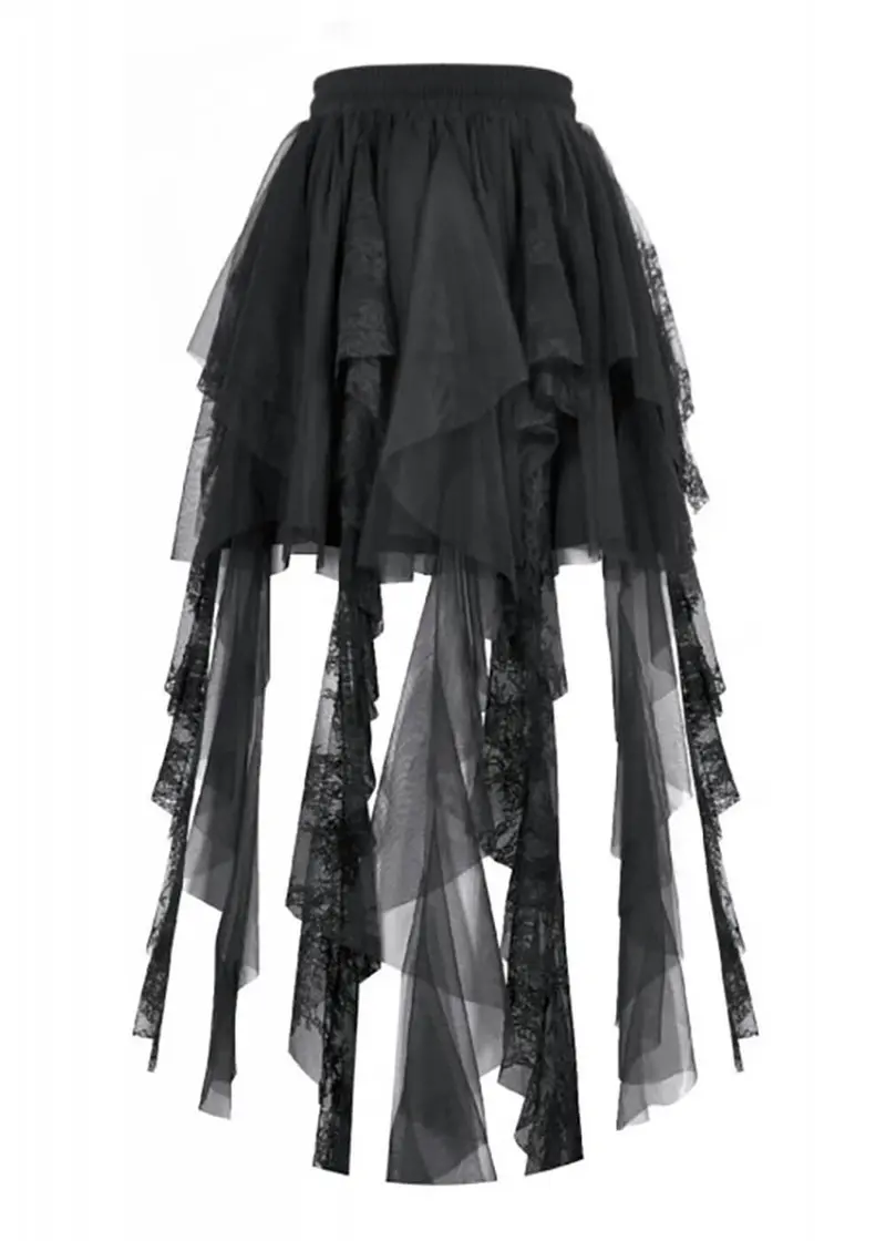 Dark In Love Dark Fairy Lace Skirt Black