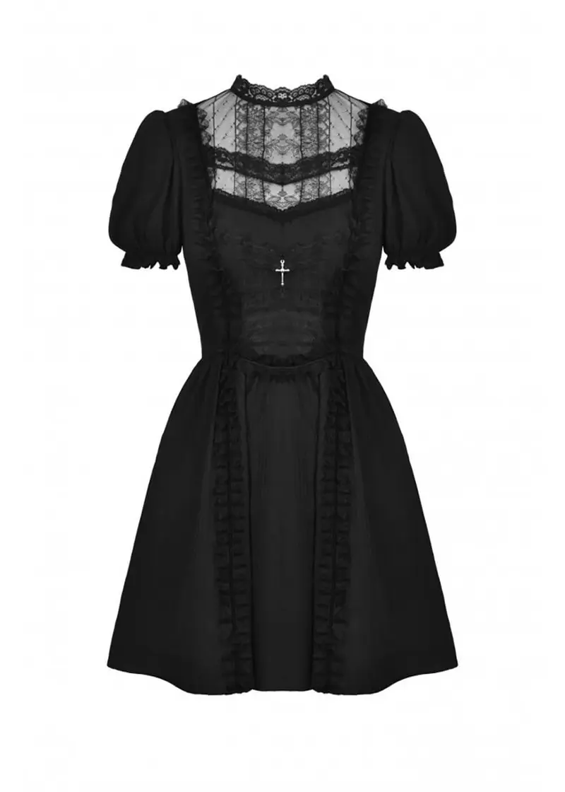 Dark In Love Dolly Lolita Dress Black