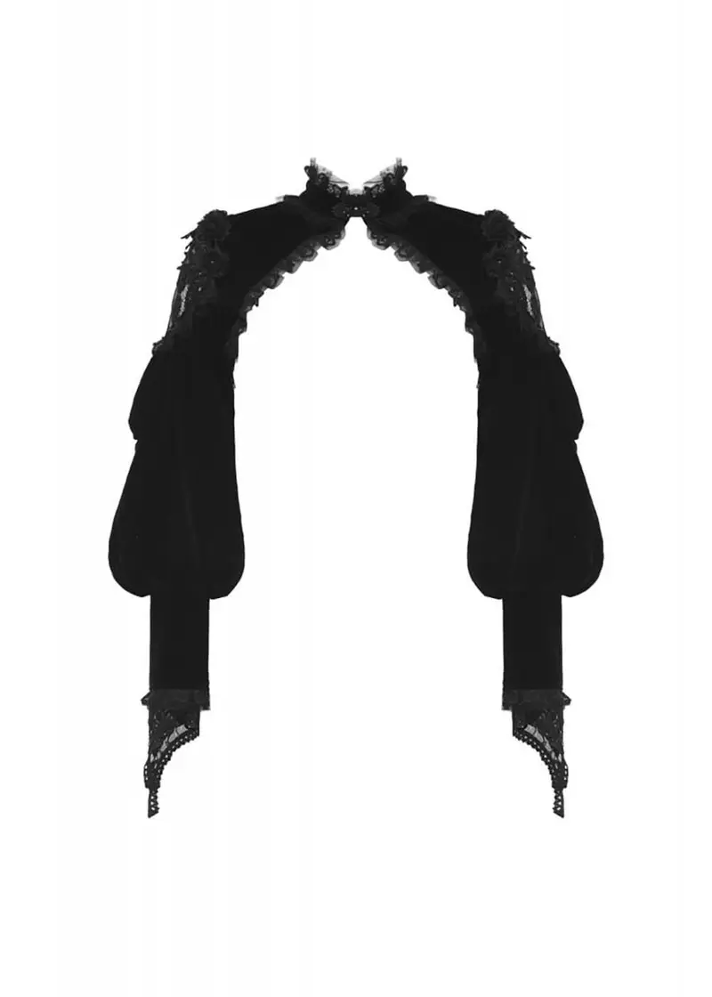 Dark In Love Escape Velvet Shrug Black