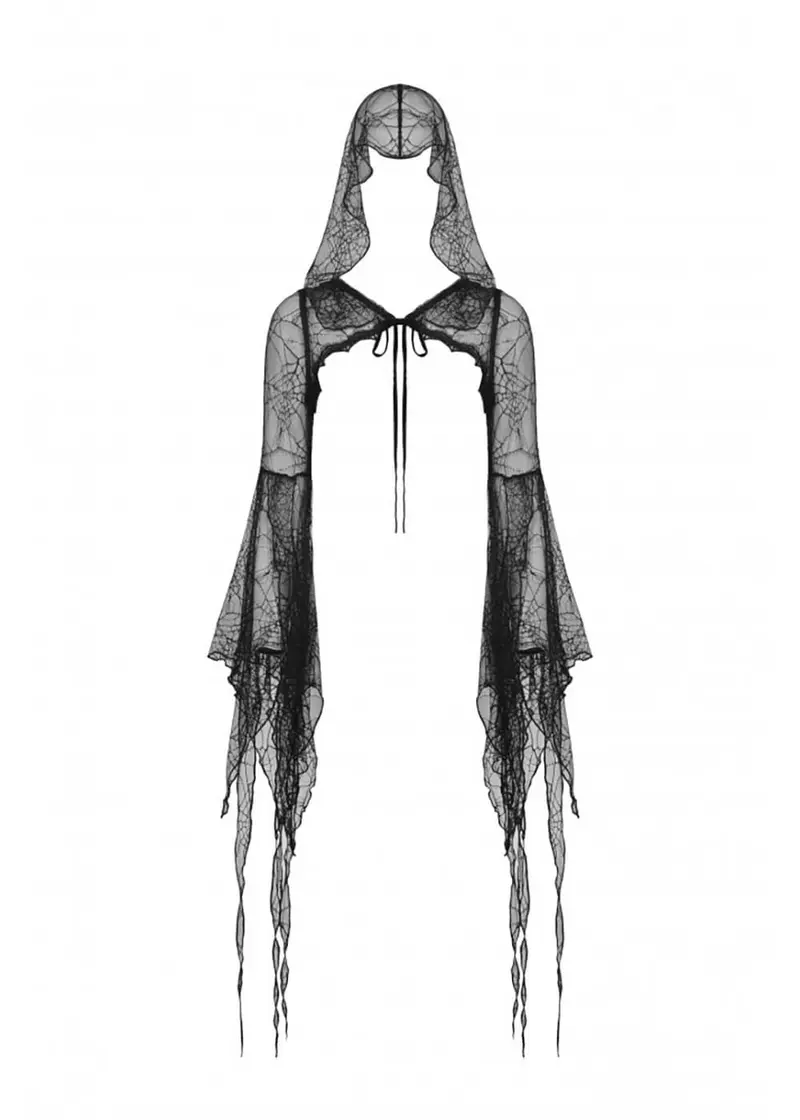 Dark In Love Spiderweb Queen Bolero Black