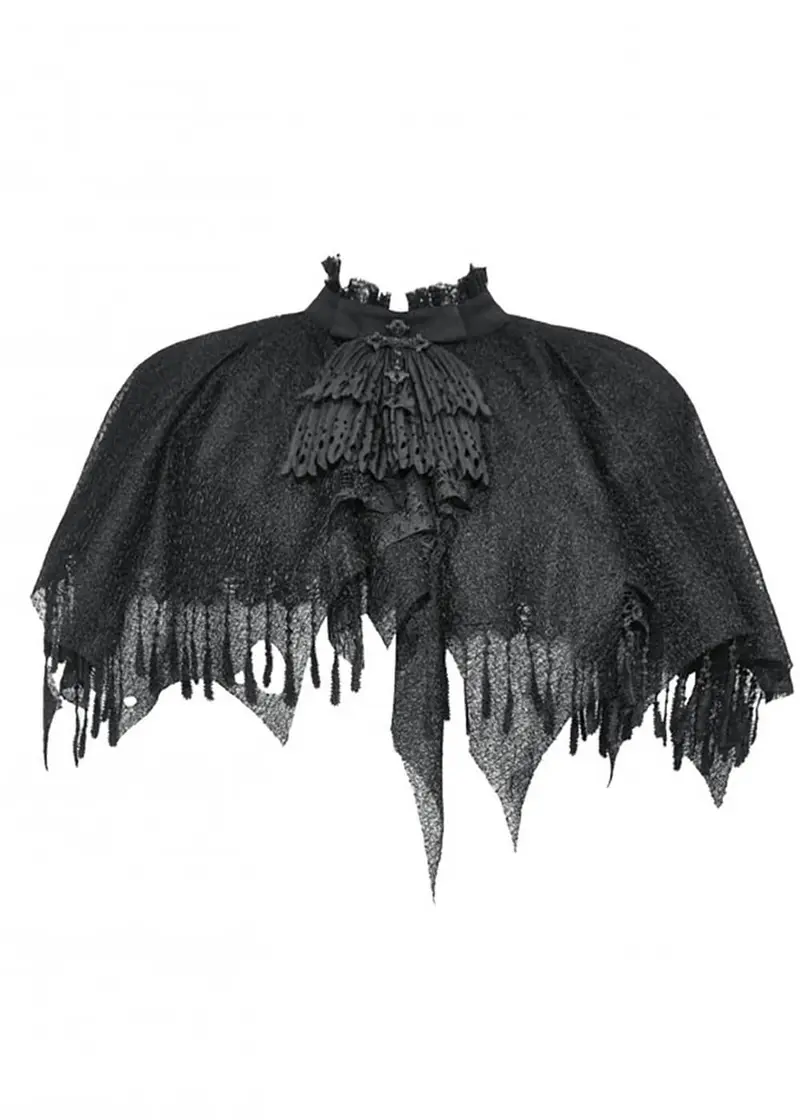Dark In Love Tattered Cape Black