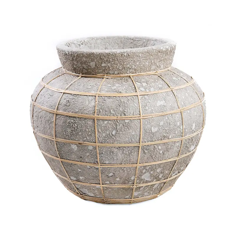 De Belly Vaas - Beton Grijs Naturel - L