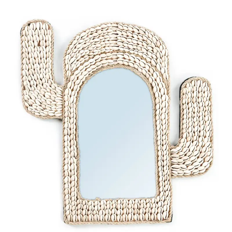 De Cactus Shell Spiegel - Wit 40x38cm