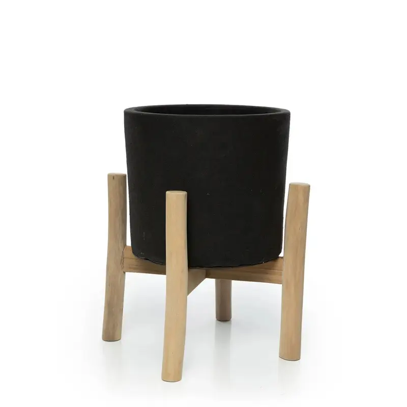 De Charcoal Hoge Plantenbak Zwart Small Bazar Bizar