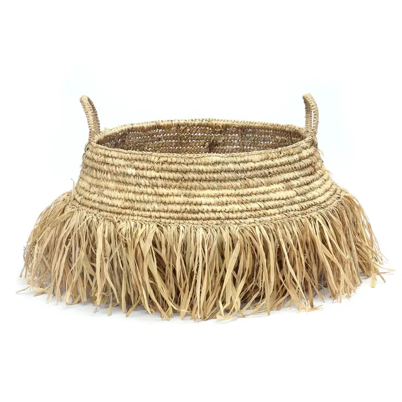De Raffia Deluxe Mand - Naturel - L