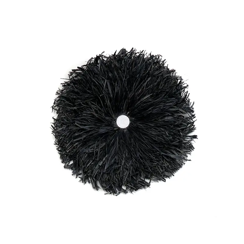De Raffia Juju Muurdecoratie - Zwart Bazar Bizar