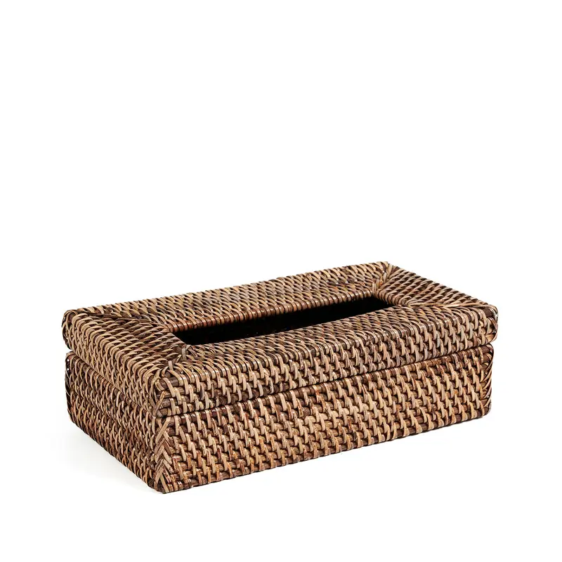 De Rattan Classic Tissue Doos - Naturel Bruin