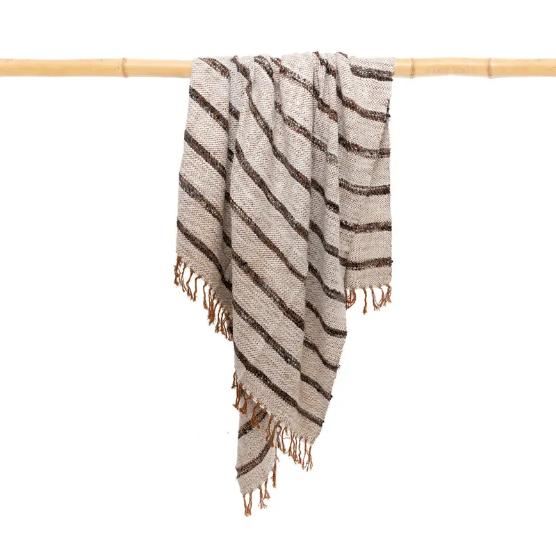 De s'il vous Plaid Bohemian Wit 130x170cm Bazar Bizar