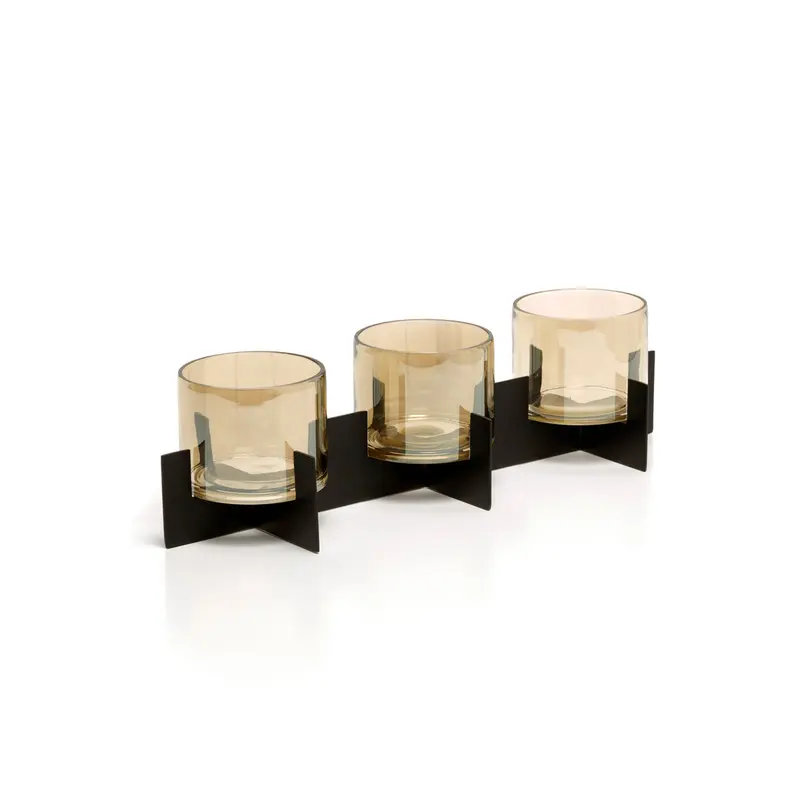 De Trio Noir Kandelaar Zwart Bazar Bizar