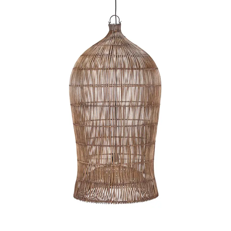 De Woven Bell Hanglamp Donker Walnoot XL Bazar Bizar