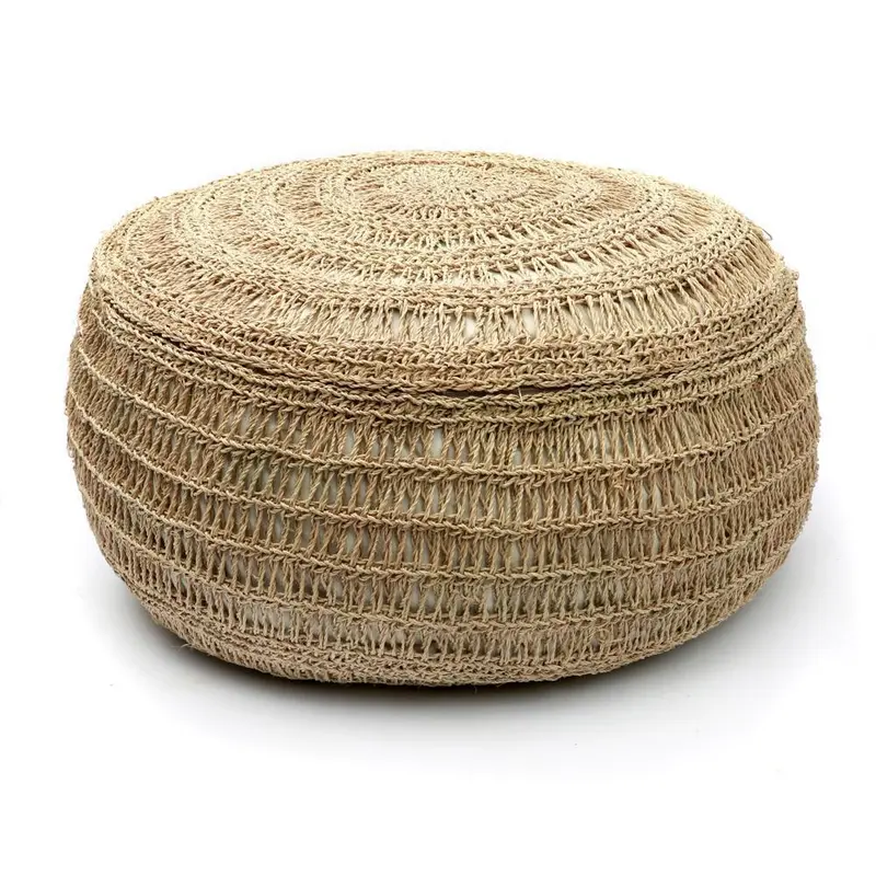 De Zeegras Poef - Naturel - M Bazar Bizar