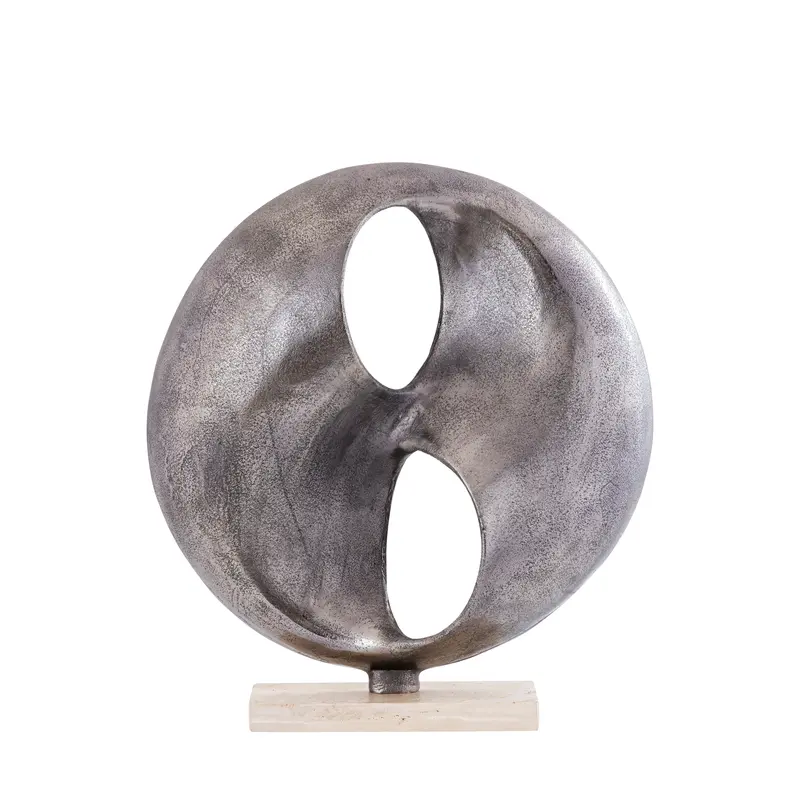 Deco Object Deuie - 45x10x50 cm - Aluminium - Zilver PTMD