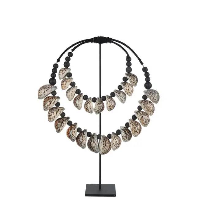 Decoratie Op Voet Schelp Zwart
