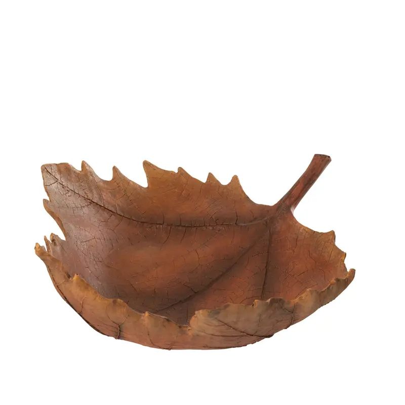 Decoratief Plateau Blad Herfst Donkeroranje J-Line