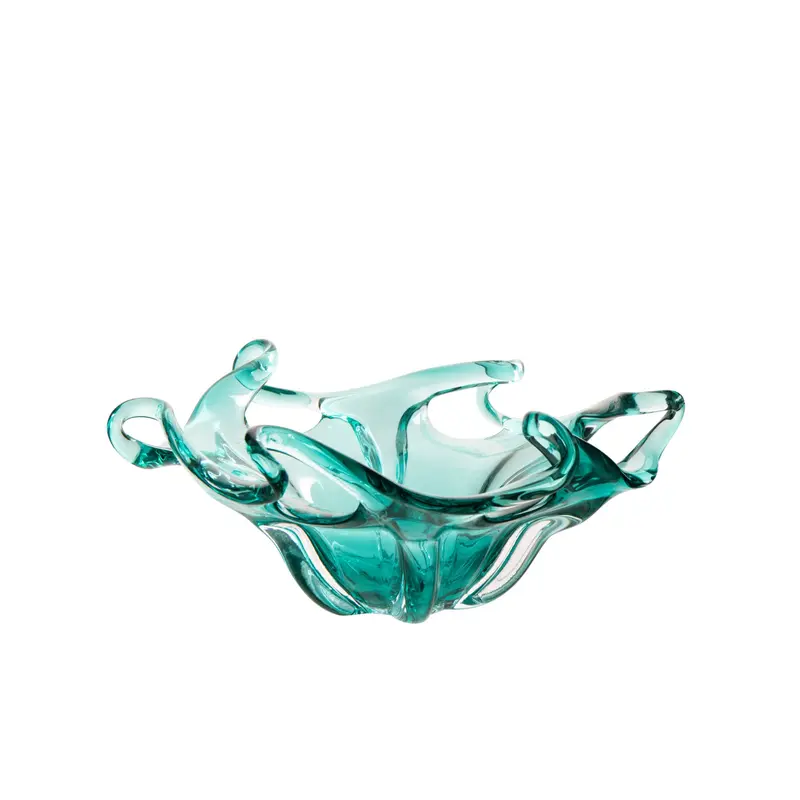 Decoratief Plateau Serena Glas Turquoise J-Line