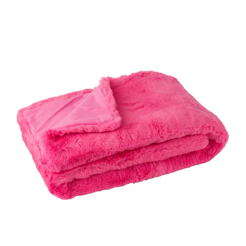 Deken Cutie Polyester Fluo Roze L130x180cm J-Line