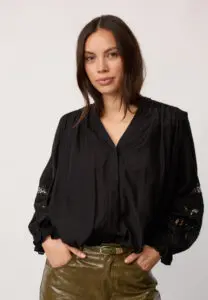 Delin Balloon Blouse Embroidee