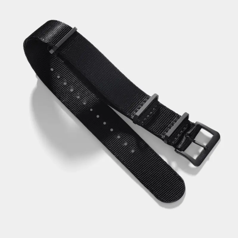 Deluxe Nylon Nato Uhrenarmband Black Out