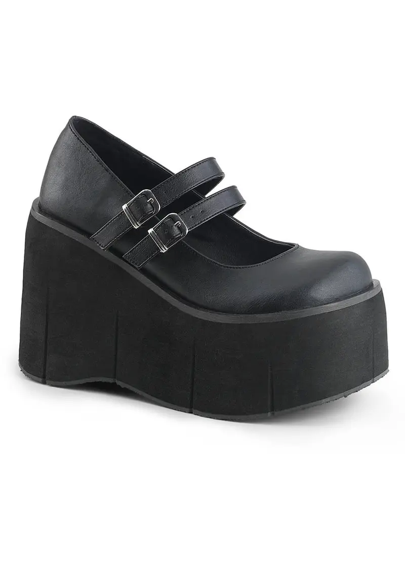 DemoniaCult Kera 08 Platform Mary Janes Black