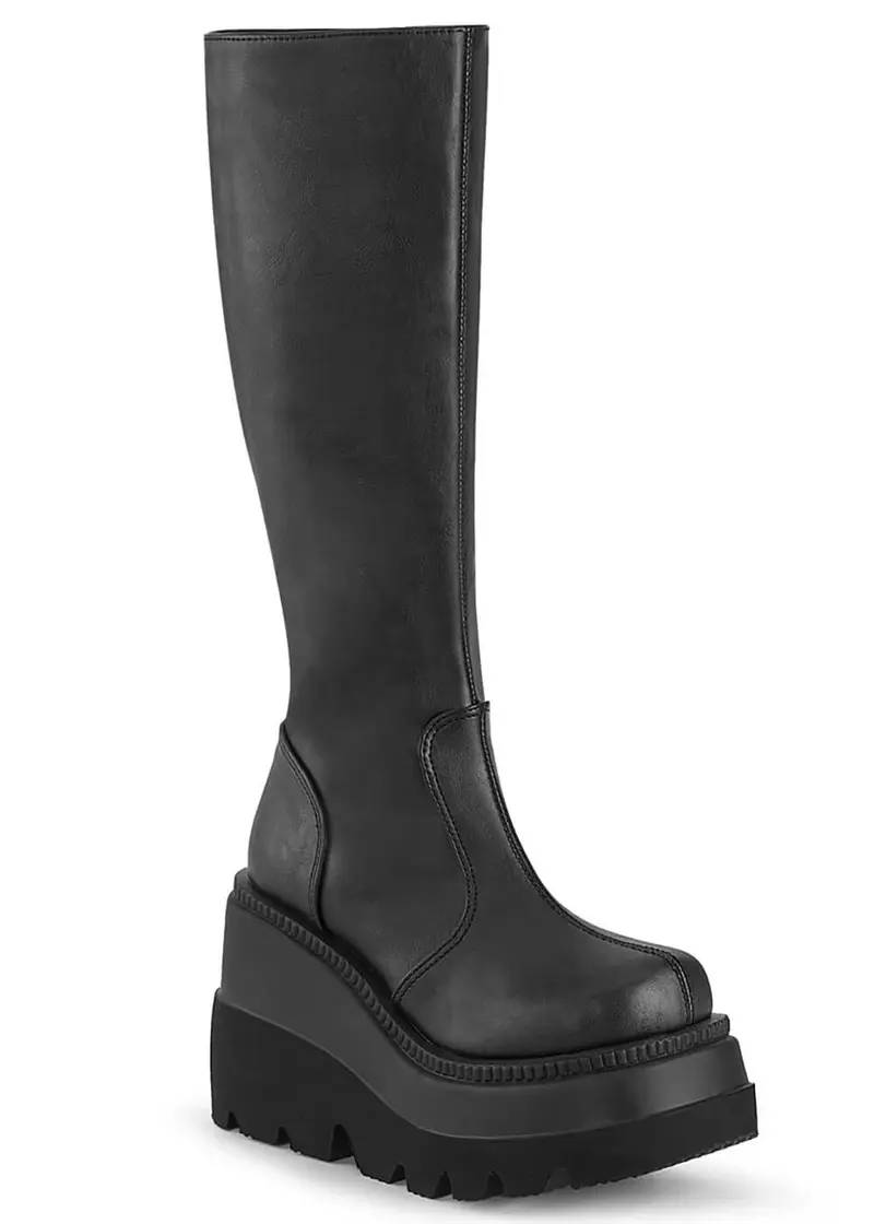 DemoniaCult Shaker 100 Platform Boots Black