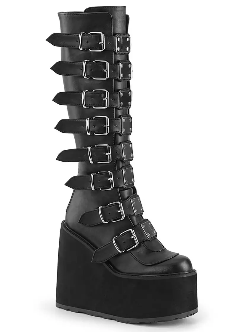 DemoniaCult Swing 815 Platform Boots Black
