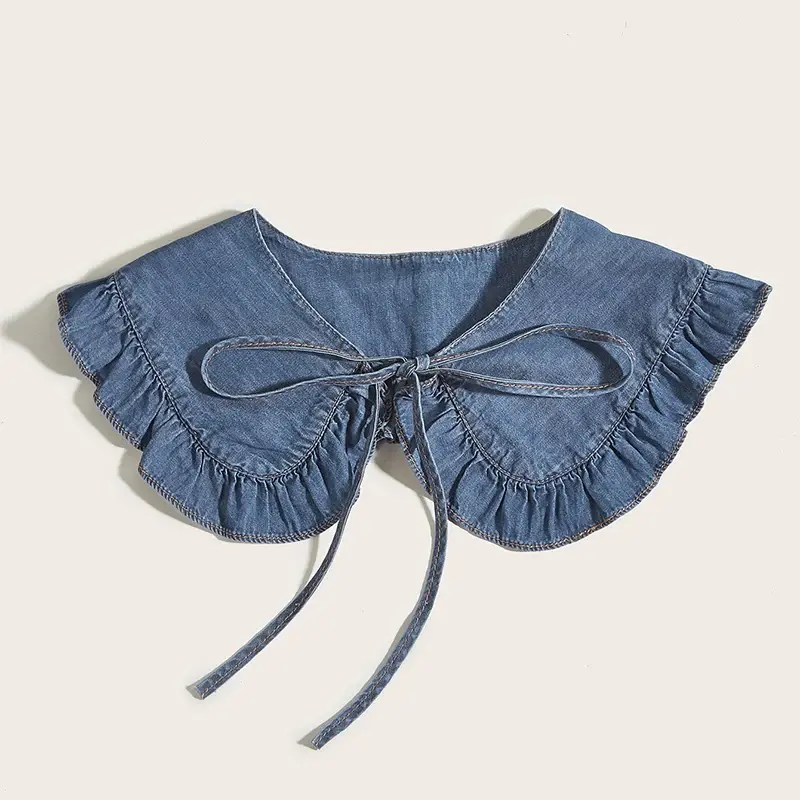 Denim Detachable Fill Collar