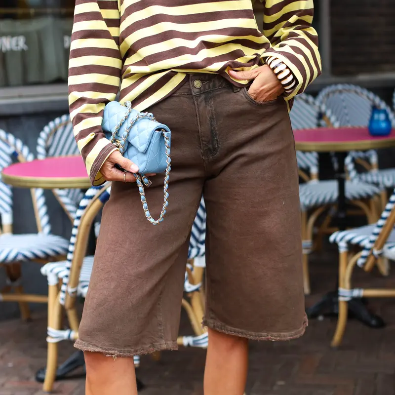 Denim jorts coffee