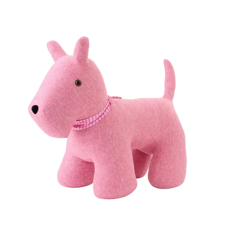 Deurstop Hond met Sjaal Polyester Roze Large J-Line