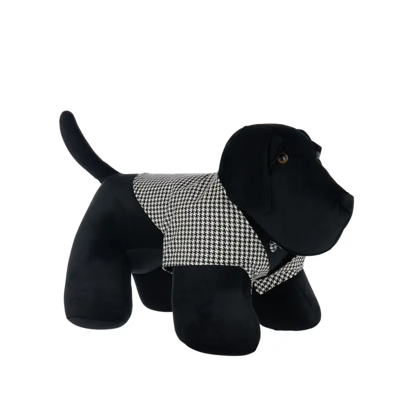Deurstopper Hond Pied-De-Poule Polyester Zwart/Wit J-Line