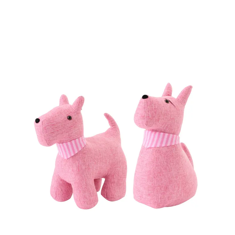 Deurstoppers Hondjes in Roze met Sjaal J-Line