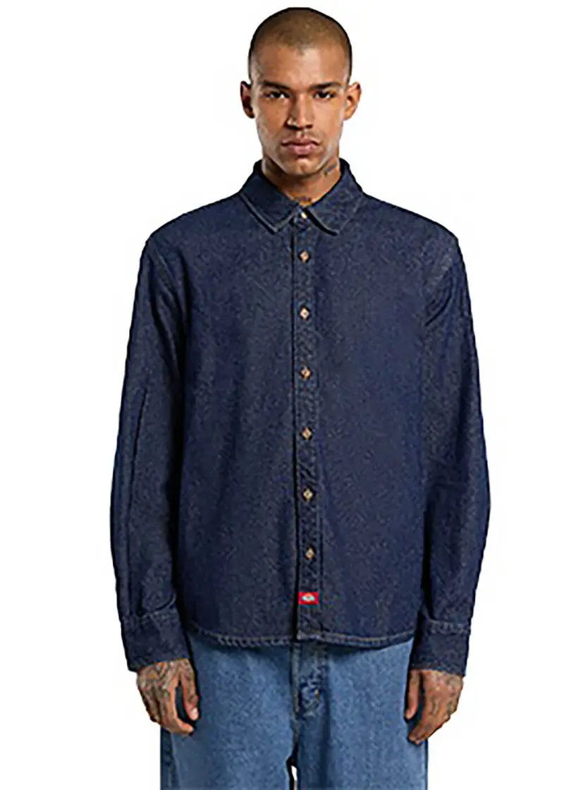 Dickies Men's Lightweight Denim Shirt Dark Indigo