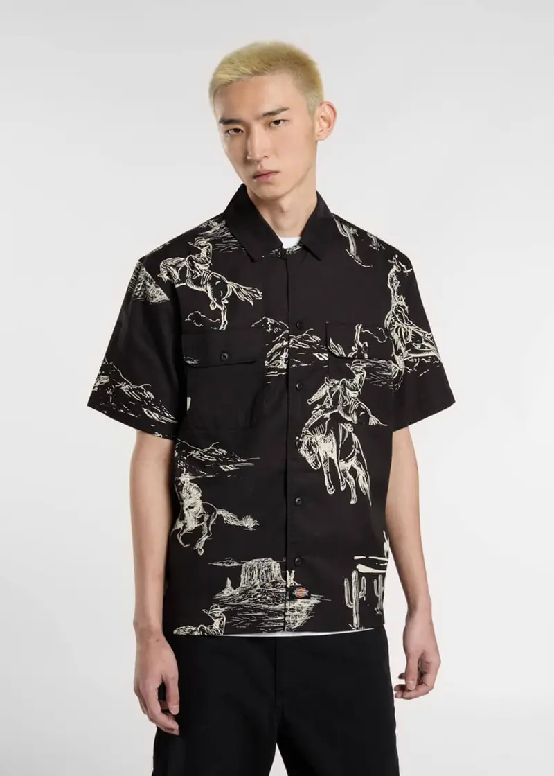 Dickies Men's Savage Work Shirt Black