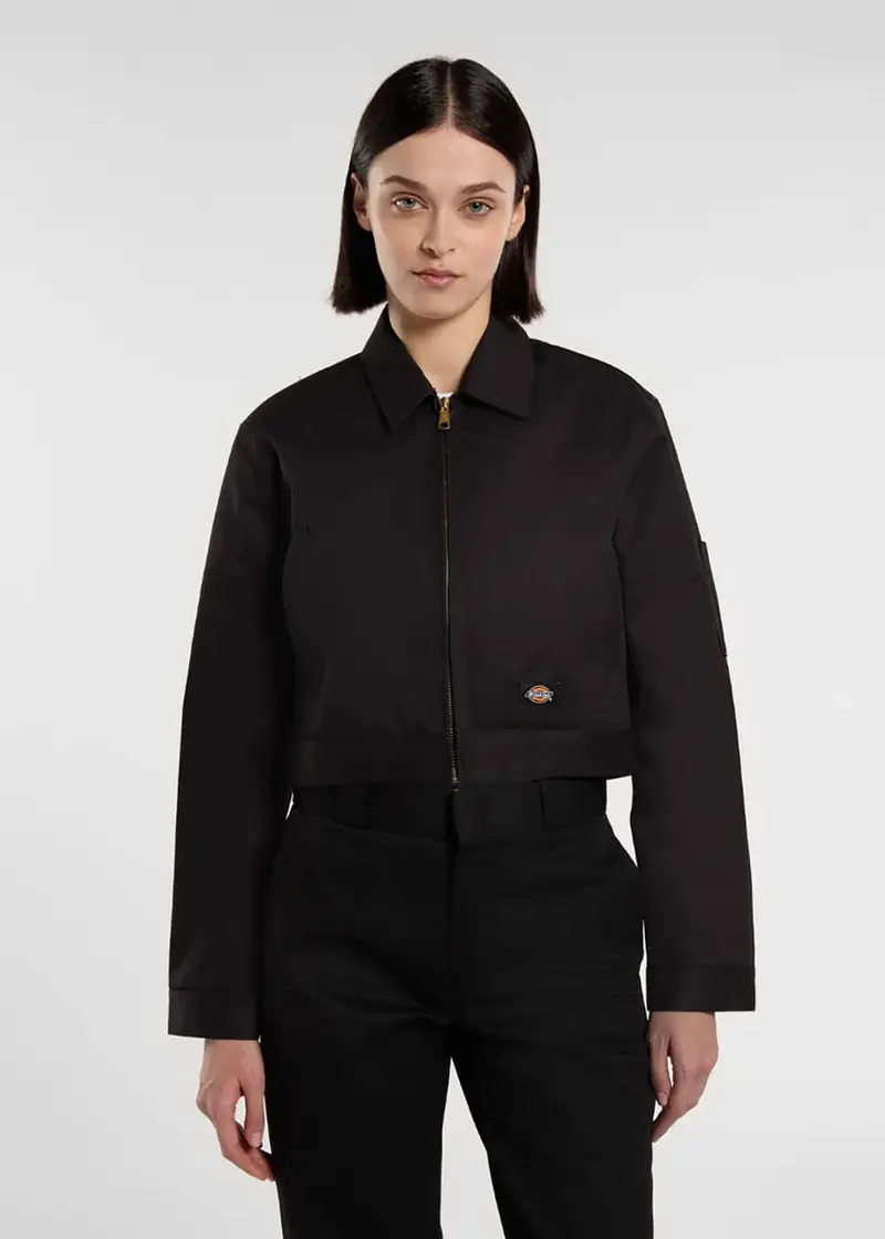 Dickies Women's Eisenhower Lined Crop Jacket Black
