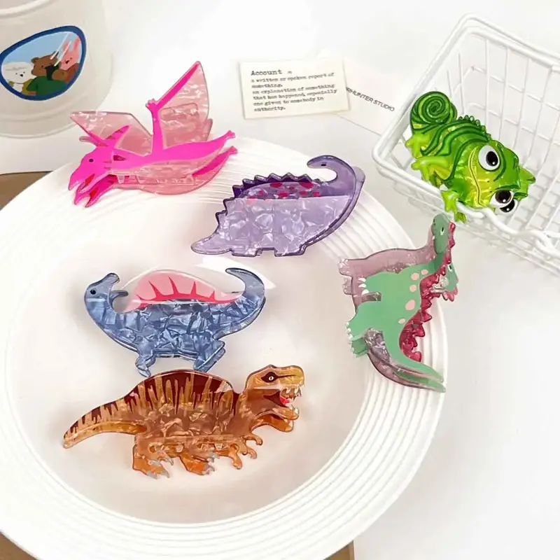 Dinosaur Acrylic Hair Claw Clip (6 Designs)
